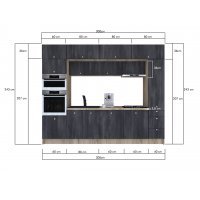 Bucatarie ZONE 300 FRONT PAL K002 / decor 8509